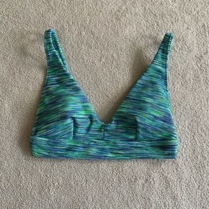 NWOT aerie Space Dye Textured Scoop Bikini Top